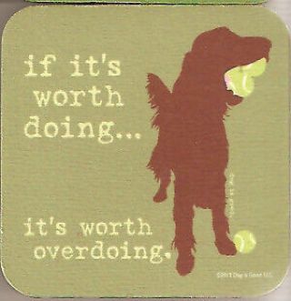 Irish Setter Set Of 4 Rubber Coasters Made In Us Recycled Materials: Doing (c)