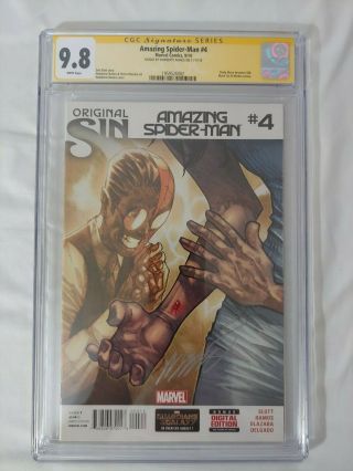 The Spider - Man 4 Cgc 9.  8 Ss Humberto Ramos Sin Cover/signature