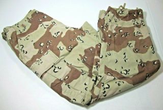 Desert Storm Us Army Chocolate Chip Camo Pants Men Med 33 X 32 Issued
