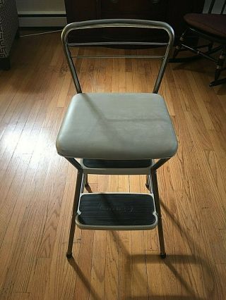 Cosco Retro Chair Plus Step Stool With Flip - Up Seat White 24 " High Seat