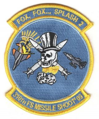 Usaf Air Force Patch: 310th Fighter Squadron Missile Shoot 09 - 3 1/2 "