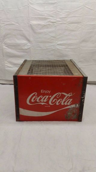 Vintage Coca Cola Refrigerator Cooler Metal Cover Advertisement 2