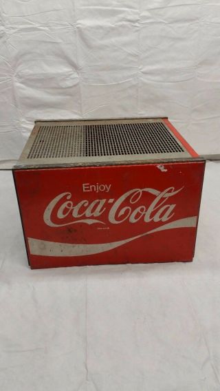 Vintage Coca Cola Refrigerator Cooler Metal Cover Advertisement 3