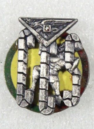 French Army Badge: 2e Regiment Etranger De Parachutistes,  C.  C.  S - G/p