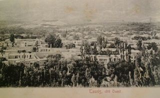 Postcard Early 1900s Rare Vhtf Tabriz Village Mountain View Arab Middle East