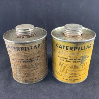 Antique Vintage Caterpillar Cat Tractor Equipment Compound Tin Can Diesel