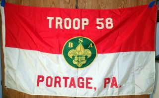 Boy Scout Troop Flag -,  Nylon,  3x5 Foot,  Material Intact.