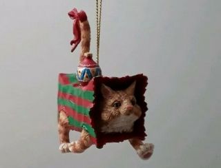 Comical Cat Ornament By Gary Patterson " Dressed To Impress " Danbury