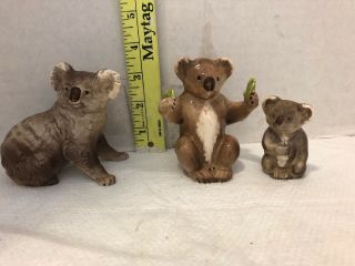 Vtg Beswick Koala Bear Figurine Family 1089 - 1038 - 1040 Fruit / Branch