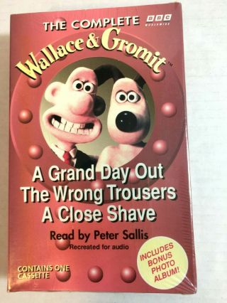 Wallace & Gromit Audio Cassette A Grand Day Out The Wrong Trousers A Close Shave
