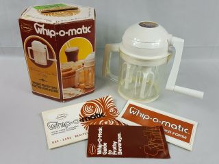 Vintage Whip - O - Matic By Popeil Brothers 1975 Hand Mixer Whip O Matic W4000 Box