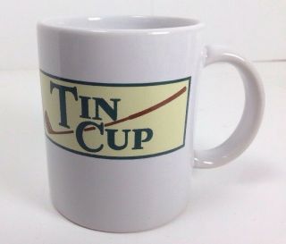Tin Cup Movie Promotional Coffee Mug Cup Warner Bros.  Kevin Costner 1996 Golf