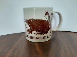 Vintage 1978 Taylor & Ng La Grenouille Ceramic Coffee Mug Frog Butterfly Japan