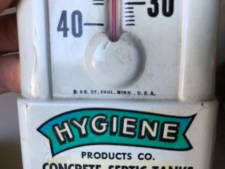 Vintage,  Hygiene Septic Advertising Thermometer,  9 " X3 ",  Metal