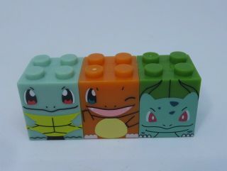 Pokemon Mega Bloks Bulbasaur Charmander Squirtle (block Figure Lego Japan)