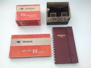 Vintage Viewmaster Model E Viewer And Album With 25no Reels