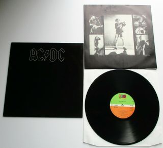 Ac/dc - Back In Black Uk 1980 Atlantic Lp With Embossed Cover & Inner Sleeve