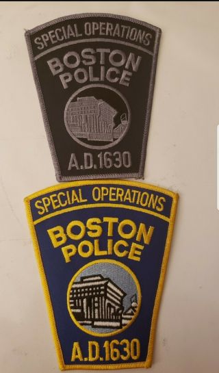 Boston Massachusetts Police Special Operations Unit Police Patches