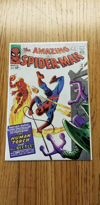 Spider - Man 21 1965 2nd App Beetle - Marvel Comics 7.  5