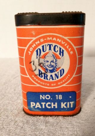 Vintage Dutch Brand Tire Repair Patch Kit No.  18 - W/ Contents