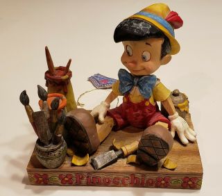 Jim Shore Disney Traditions Pinocchio Figurine Carved From The Heart 4005220