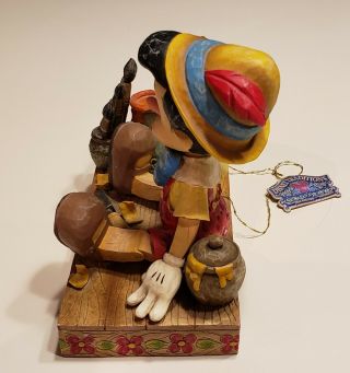 JIM SHORE DISNEY TRADITIONS PINOCCHIO FIGURINE CARVED FROM THE HEART 4005220 3