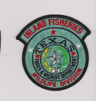 Texas Parks & Wildlife Inland Fisheries Biologists Game Warden Police Patch