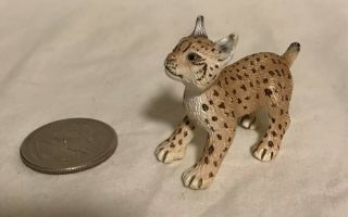 Schleich Bobcat Lynx Cub Baby Wild Cat Animal Figures Retired 14628