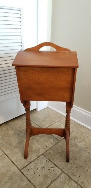 Vintage Ideal Priscilla Wooden Sewing Knitting Stand Box Storage Cabinet