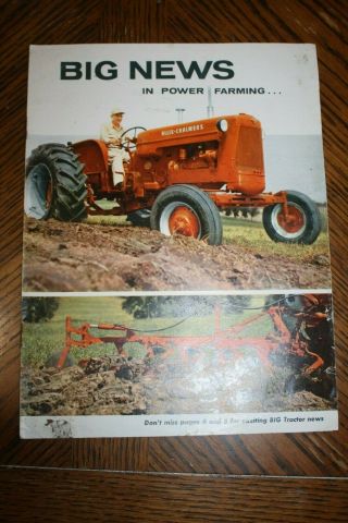 57 Allis - Chalmers Big News In Power Farming D14 D17 Tractor Brochure Moville Ia