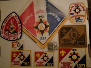 1977 National Jamboree Patches And Neckerchief