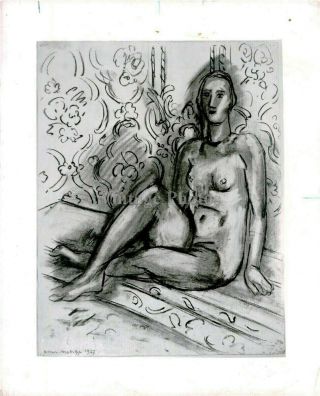 1971 Press Photo Fashion Henri Matisse Draughtsman Charcoal Art Chicago 8x10