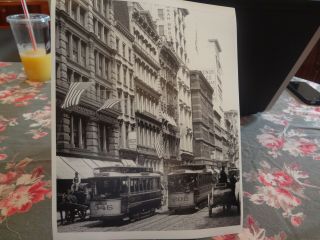 1895 Lower Broadway Trolley Nyc York City Manhattan Photo