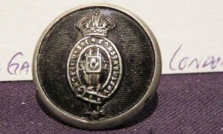 Obsolete Wwii Era Royal Ulster Constabulary 22mm Gaunt Silver - Tone Button