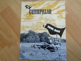 Vintage Caterpillar D4 Tractor Tool Bar Brochure 1950s Vg 8 Pgs