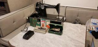 Vintage 1951 Singer Model 201 - 2 Sewing Machine With Custom Made Stand