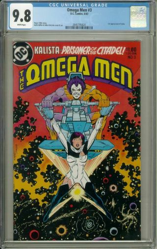 Omega Men 3 (dc Comics,  1983) Cgc Graded 9.  8 White Pages Lobo