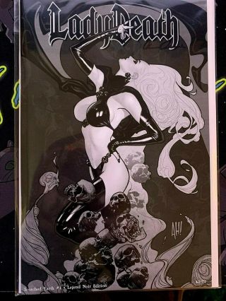 Lady Death Scorched Earth 1 - Legend Noir Edition 42/77 - Signed