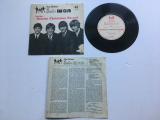 The Beatles 1964 Uk Fan Club Flexi Disc And Rare Newsletter