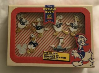 Disney D23 Expo 2019 Exclusive Donald Duck 85th Anniversary Pin Set Of 6