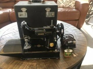 Singer Featherweight 221 (221 - 1) Sewing Machine 1947 W/ Case Parts