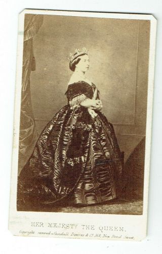 Victorian Cdv Photo Royalty Her Majesty Queen Victoria Madrid Spain Photographer