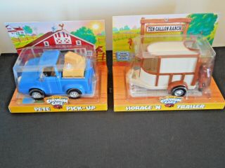 Chevron Cars Pete Pick - Up And Horace `n Trailer W/horse 1997 Mib