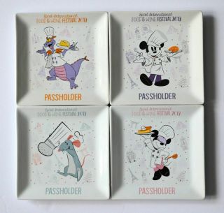 Disney Parks Epcot Food And Wine Festival 2019 Passholder Plates Set Of Four