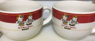 Vintage 1999 Campbells Mm Good Soup Bowl / Mug Cup X 2 With Handles