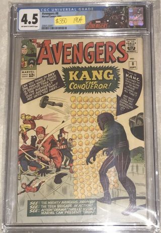 1964 Marvel Avengers 8 1st App Kang The Conqueror Cgc 4.  5 Ow - W Special Label