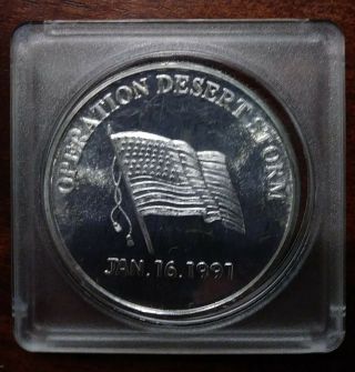 1991 Operation Desert Storm,  Airborne 1 Oz.  999 Silver Commemorative Coin