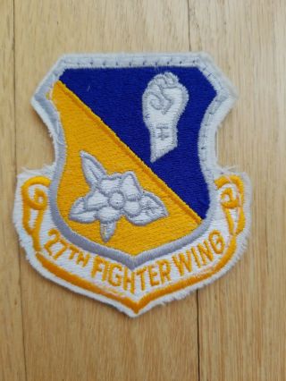 Usaf Patch - 27th Fighter Wing,  Cannon Afb,  Nm,  1996 (f - 16c/d,  Ef - 111a)