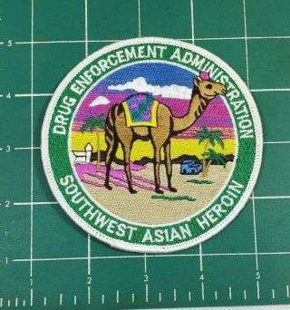 Dea Southwest Asian Heroin Task Force Camel Drug Enforcement Police Patch