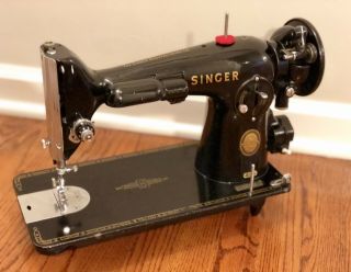 See Video Serviced 1950s Singer Model 201 - 2 Sewing Machine & 201